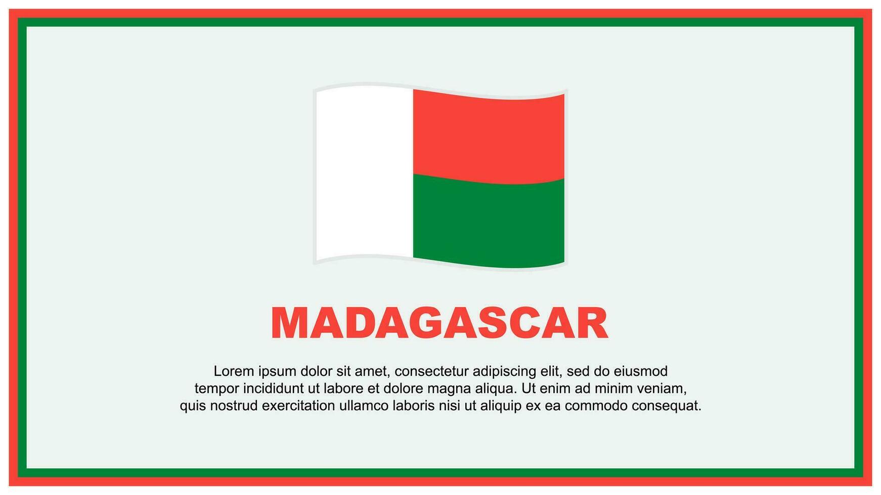 Madagascar bandera resumen antecedentes diseño modelo. Madagascar independencia día bandera social medios de comunicación vector ilustración. Madagascar bandera