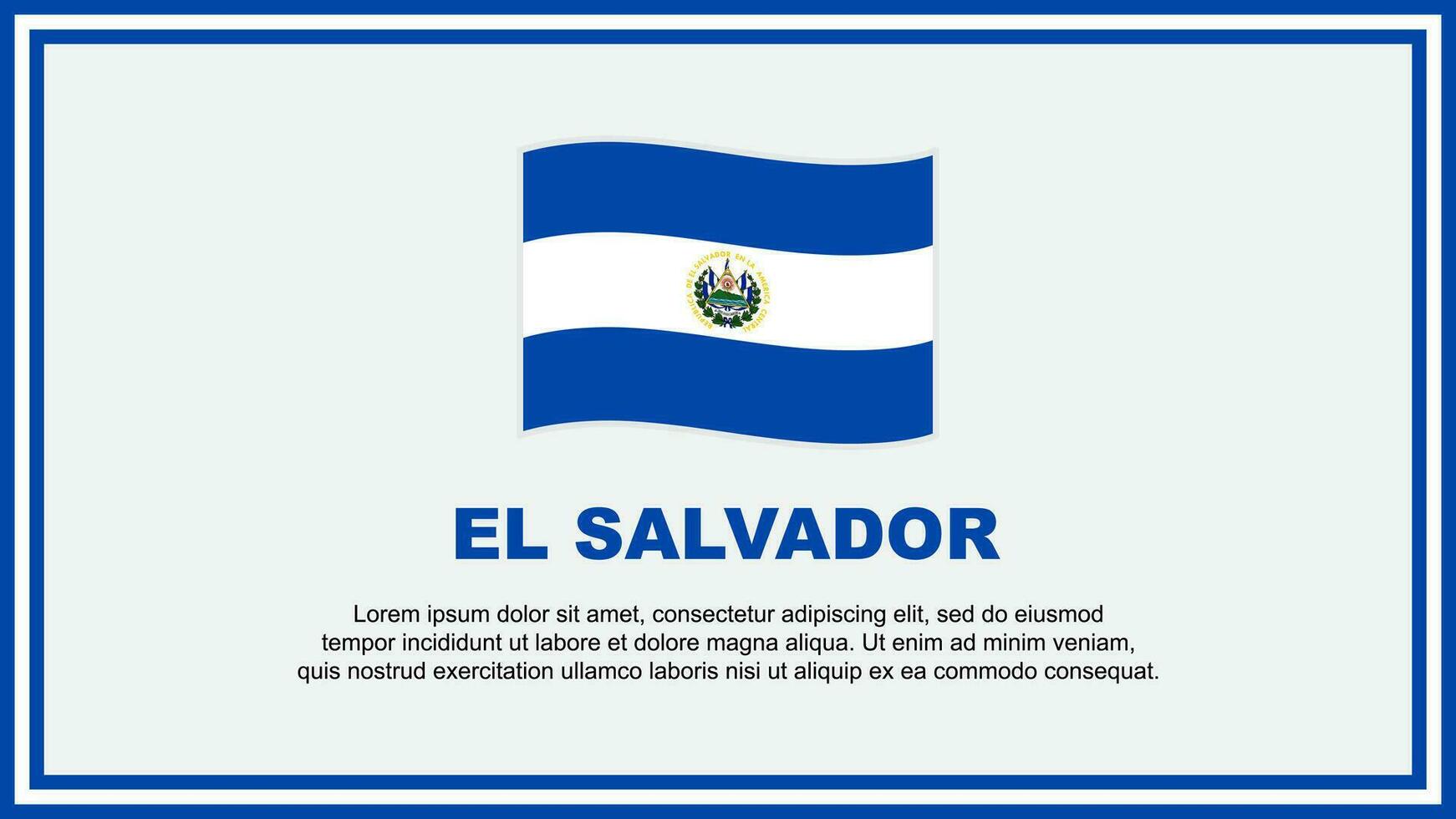 El Salvador Flag Abstract Background Design Template. El Salvador Independence Day Banner Social Media Vector Illustration. El Salvador Banner