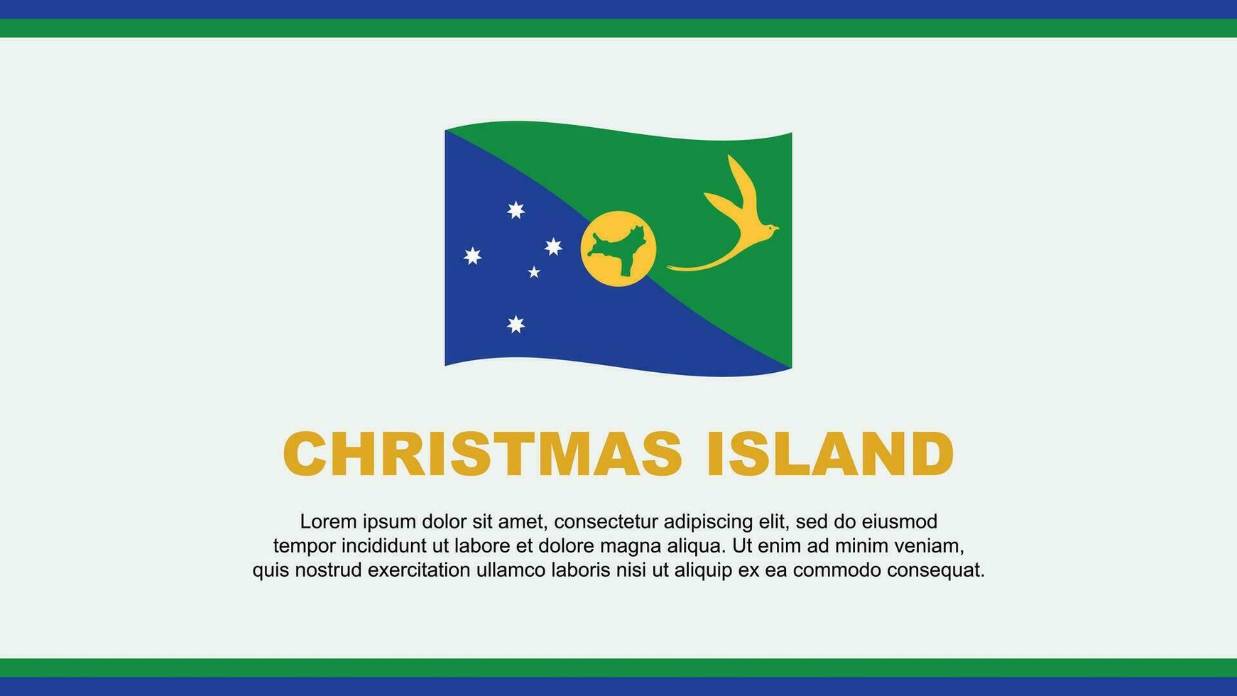 Christmas Island Flag Abstract Background Design Template. Christmas Island Independence Day Banner Social Media Vector Illustration. Christmas Island Design