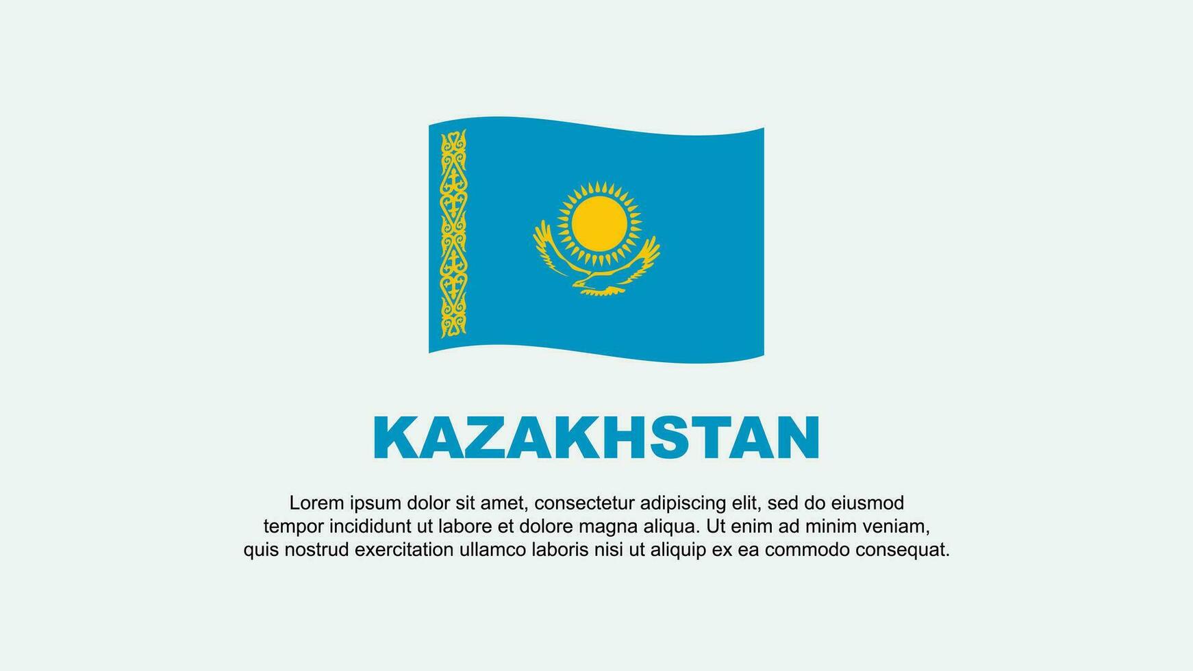 Kazakhstan Flag Abstract Background Design Template. Kazakhstan Independence Day Banner Social Media Vector Illustration. Kazakhstan Background