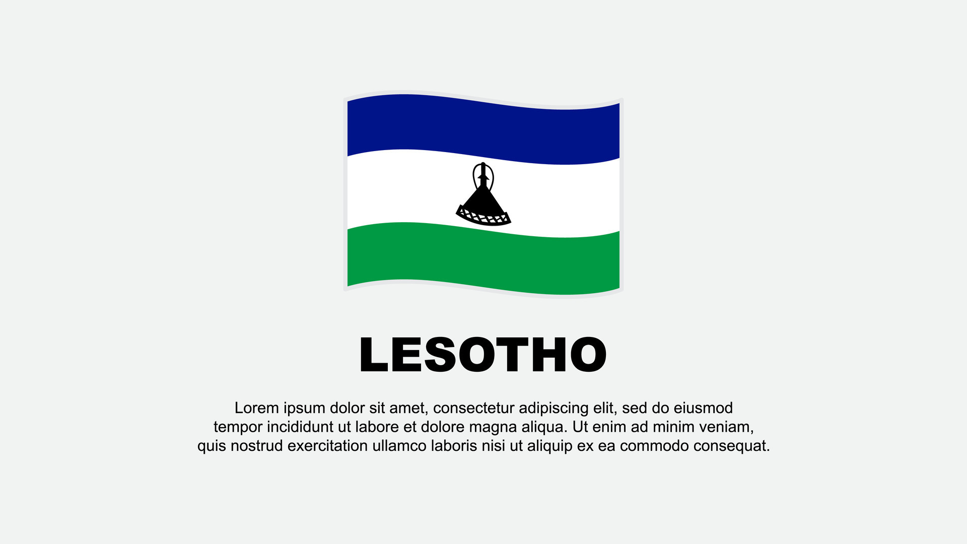 Lesotho Flag Abstract Background Design Template. Lesotho Independence