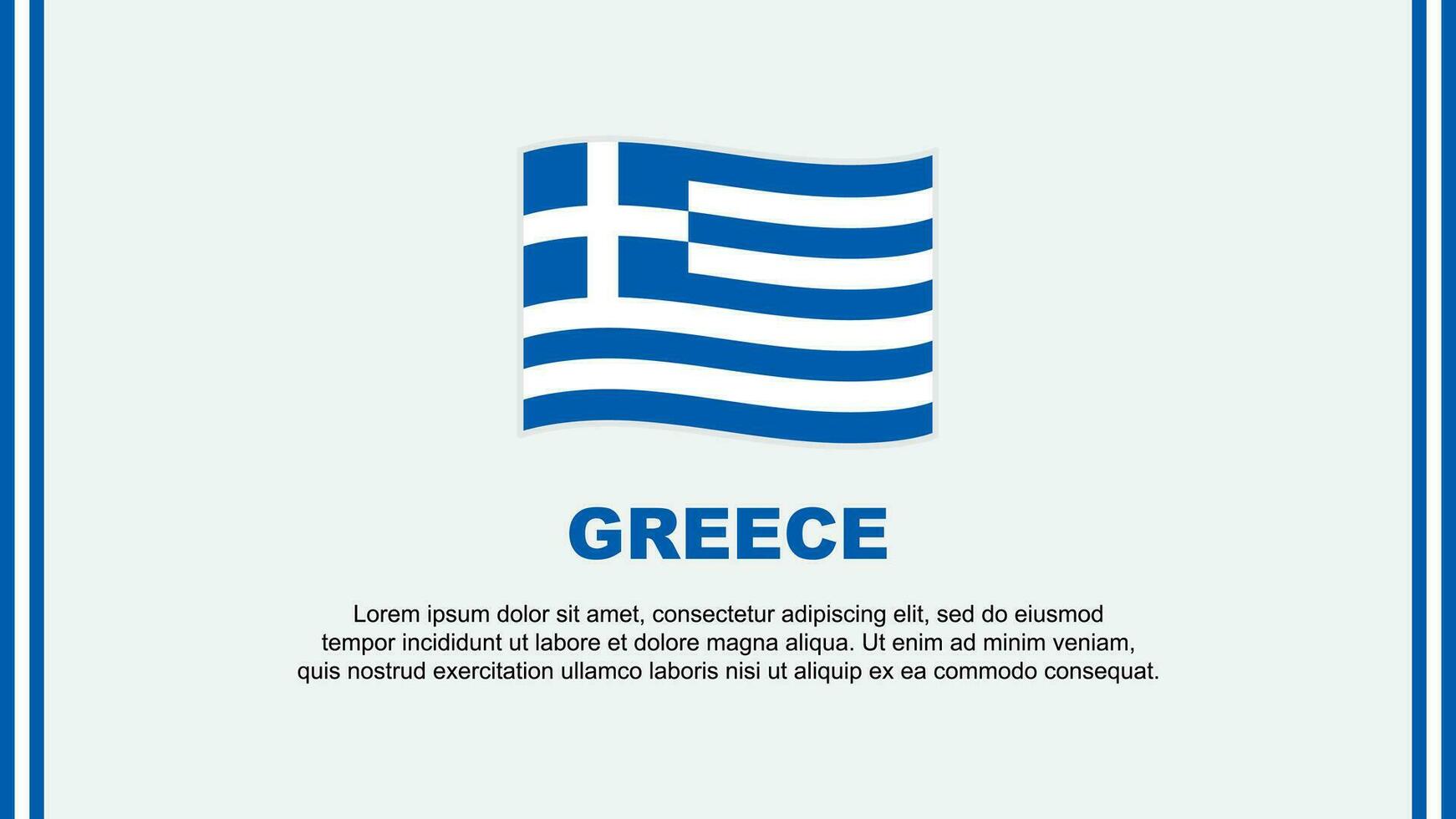 Grecia bandera resumen antecedentes diseño modelo. Grecia independencia día bandera social medios de comunicación vector ilustración. Grecia dibujos animados