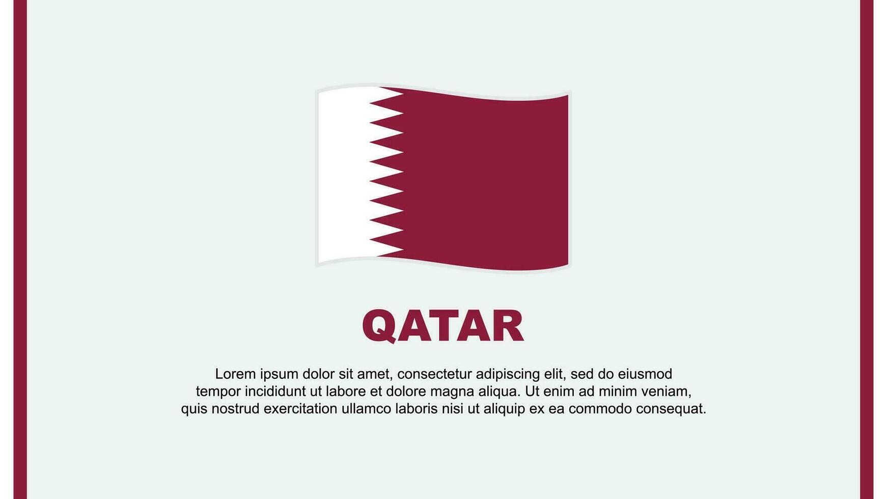 Qatar Flag Abstract Background Design Template. Qatar Independence Day Banner Social Media Vector Illustration. Qatar Cartoon