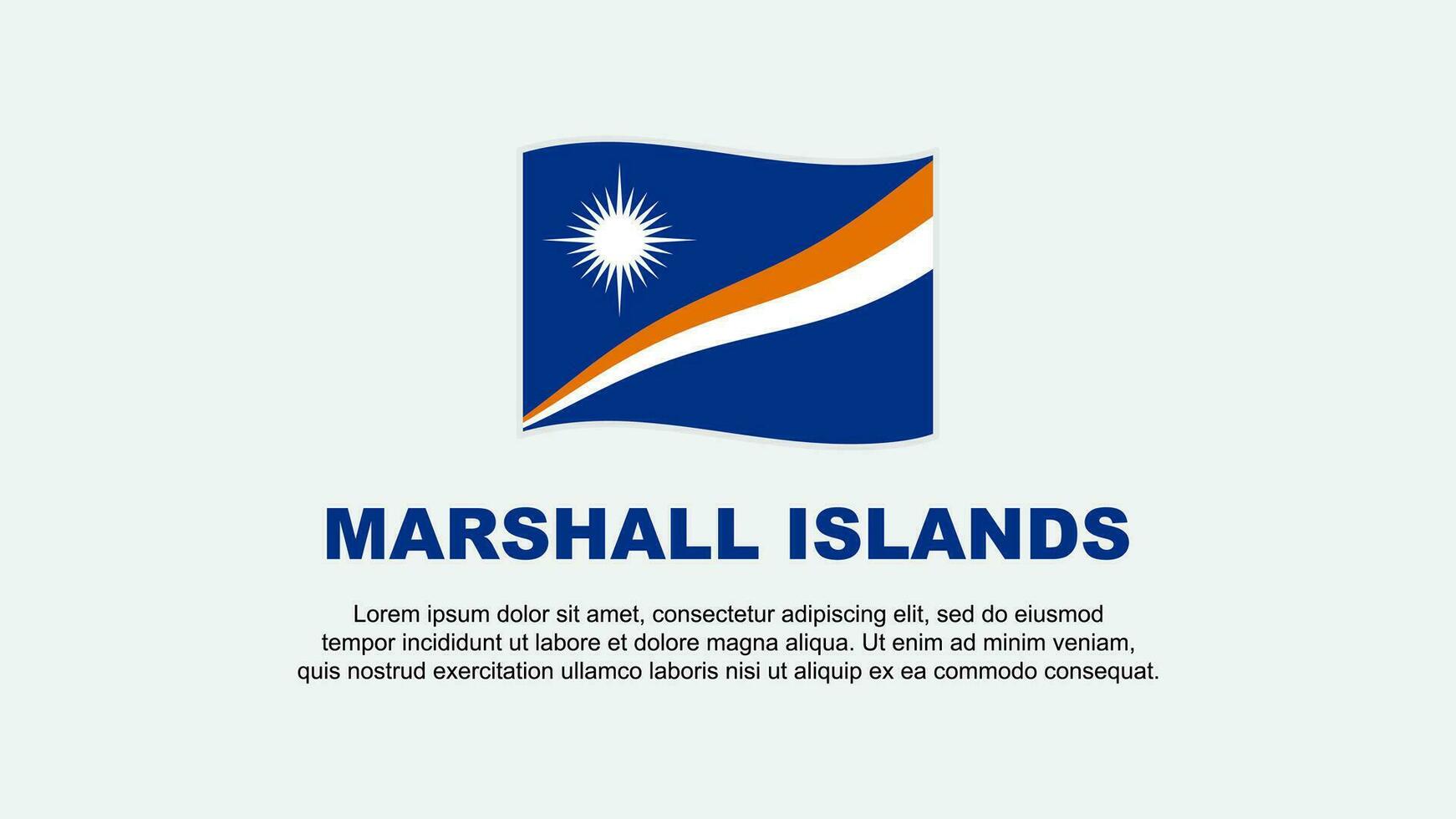 Marshall Islands Flag Abstract Background Design Template. Marshall Islands Independence Day Banner Social Media Vector Illustration. Marshall Islands Background
