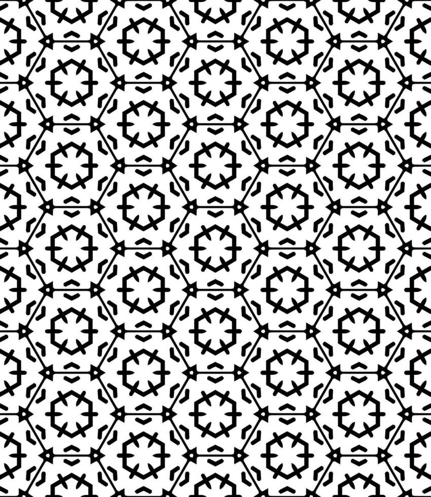 Black and white seamless abstract pattern. Background and backdrop. Grayscale ornamental design. vector