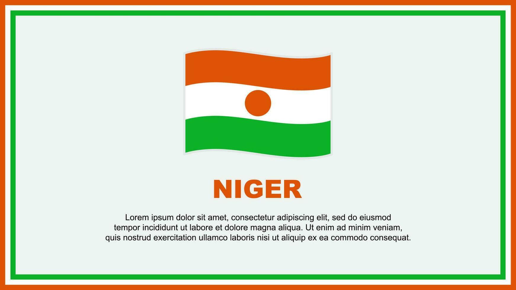 Niger Flag Abstract Background Design Template. Niger Independence Day Banner Social Media Vector Illustration. Niger Banner