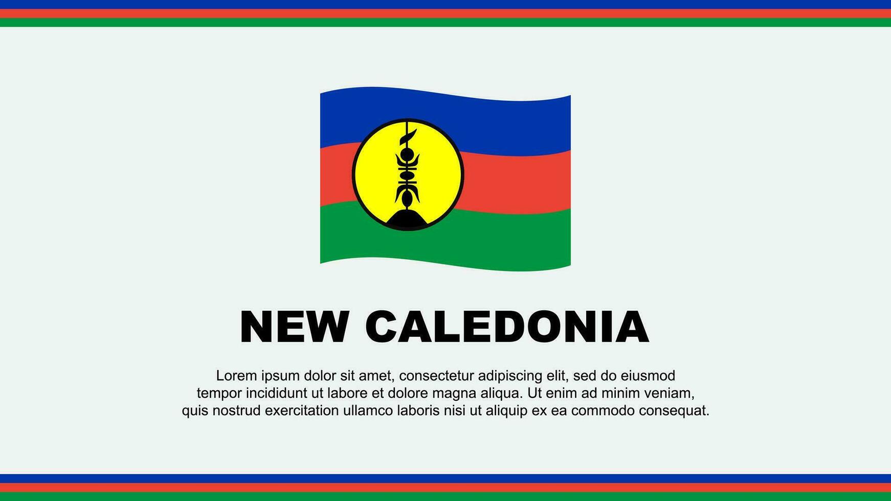 New Caledonia Flag Abstract Background Design Template. New Caledonia Independence Day Banner Social Media Vector Illustration. Design