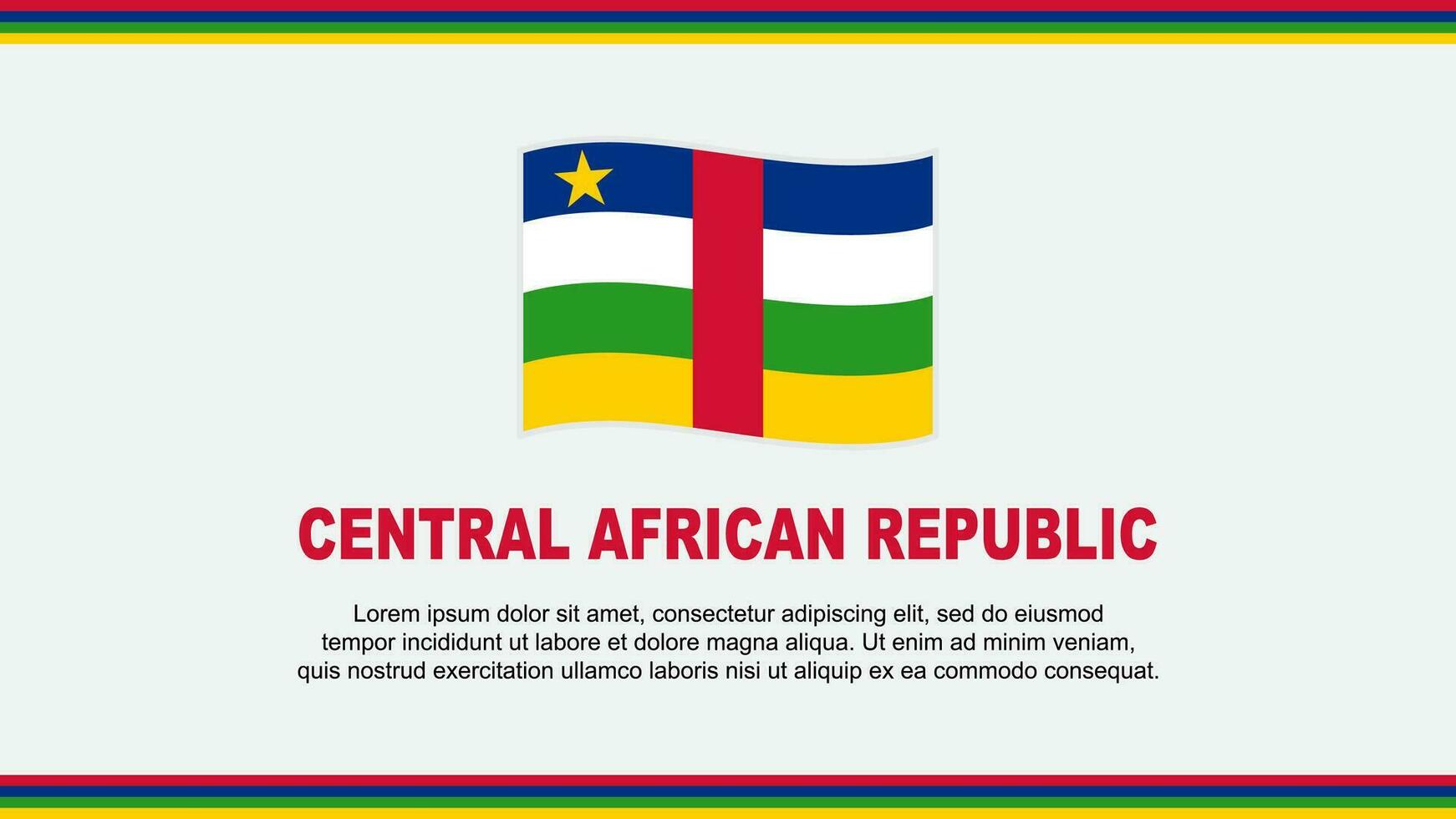 Central African Republic Flag Abstract Background Design Template. Central African Republic Independence Day Banner Social Media Vector Illustration. Independence Day