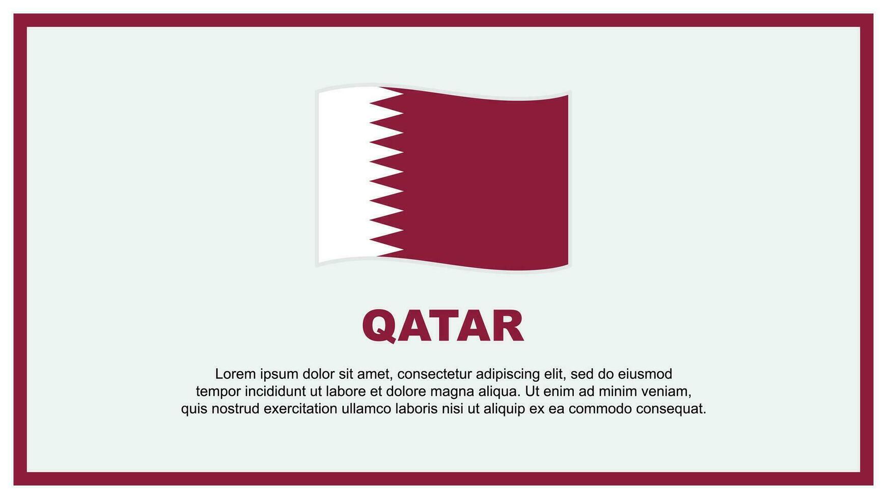 Qatar Flag Abstract Background Design Template. Qatar Independence Day Banner Social Media Vector Illustration. Qatar Banner