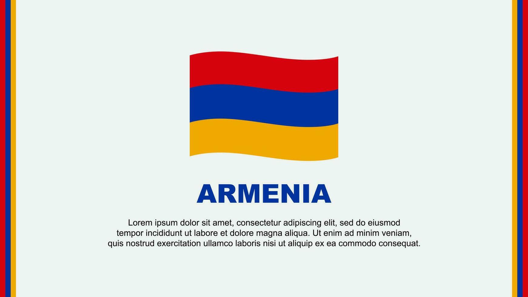 Armenia Flag Abstract Background Design Template. Armenia Independence Day Banner Social Media Vector Illustration. Armenia Cartoon