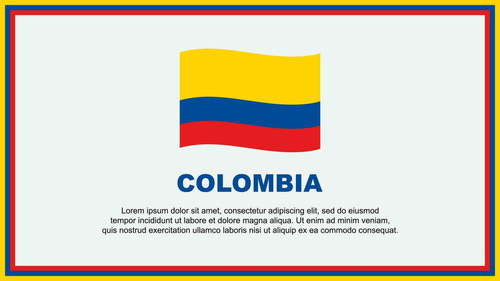 Colombia Flag Abstract Background Design Template. Colombia Independence Day Banner Social Media Vector Illustration. Colombia Banner