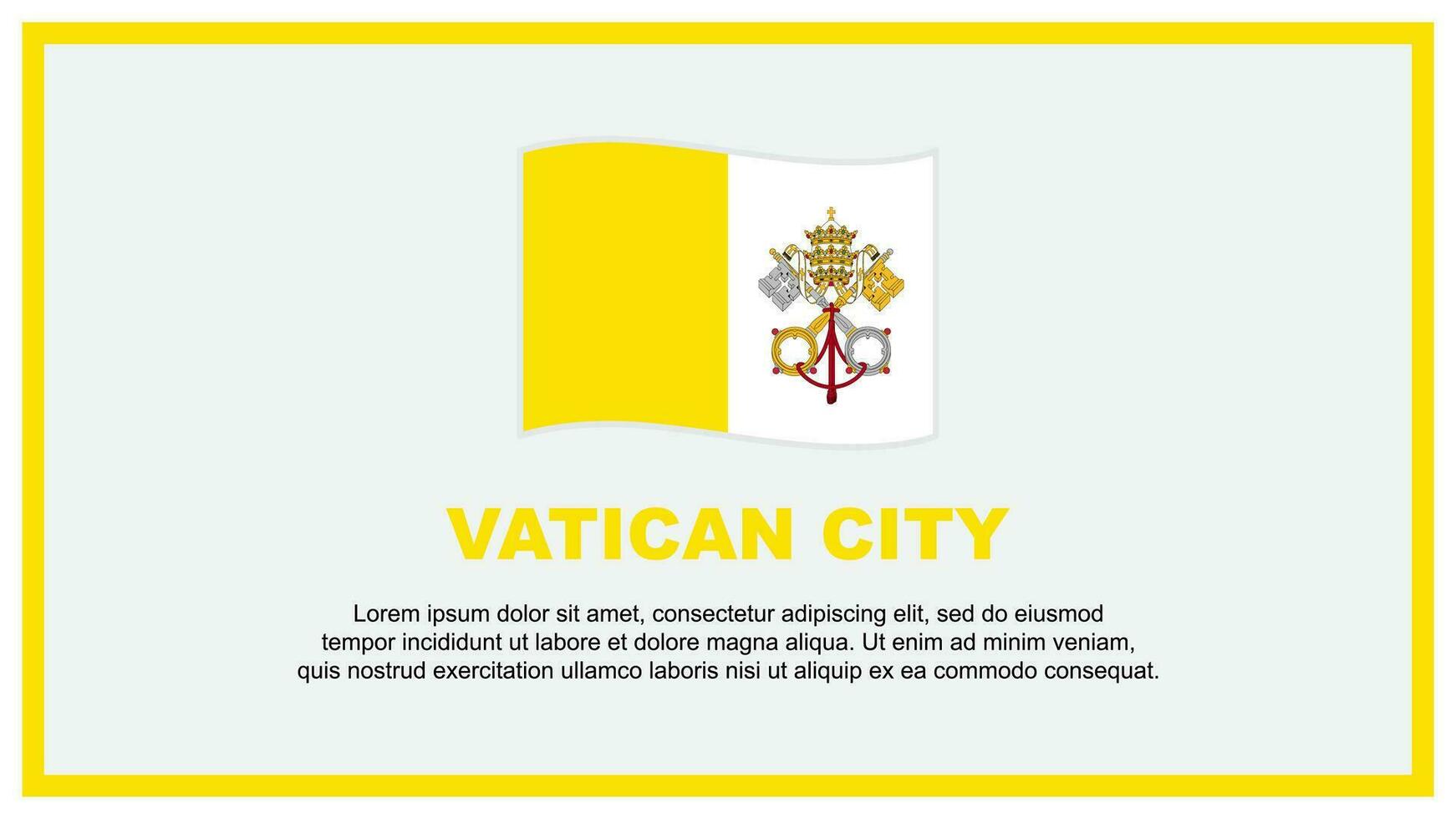 Vaticano ciudad bandera resumen antecedentes diseño modelo. Vaticano ciudad independencia día bandera social medios de comunicación vector ilustración. Vaticano ciudad bandera