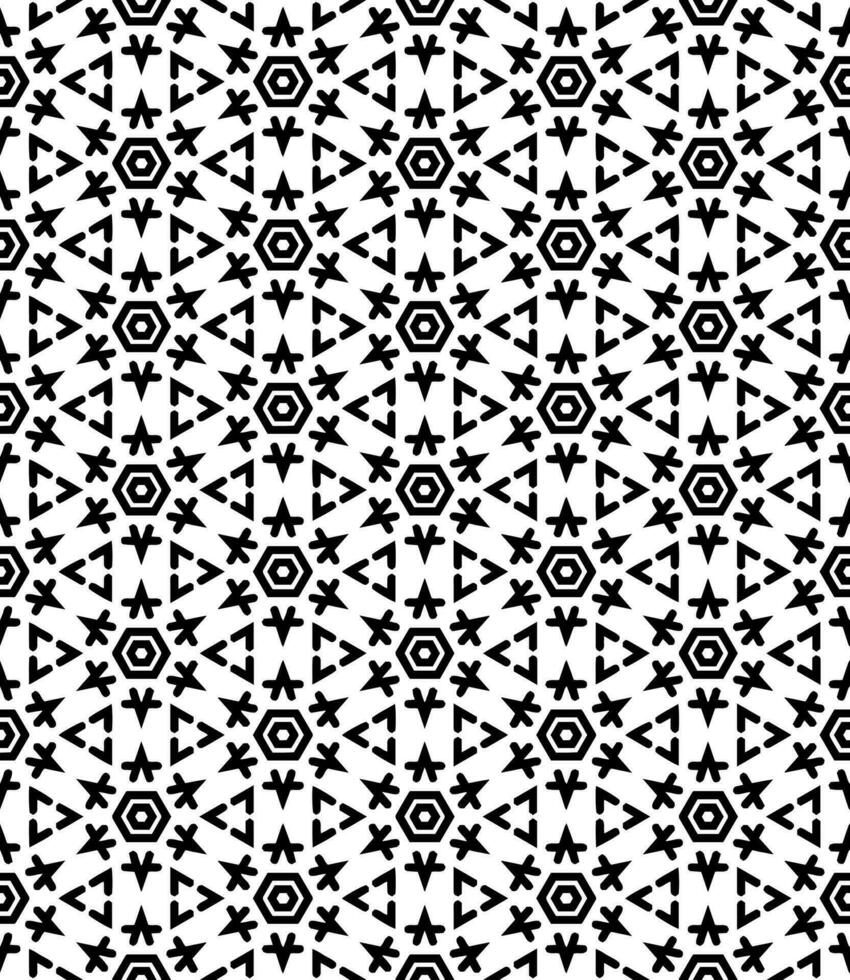 Black and white seamless abstract pattern. Background and backdrop. Grayscale ornamental design. vector