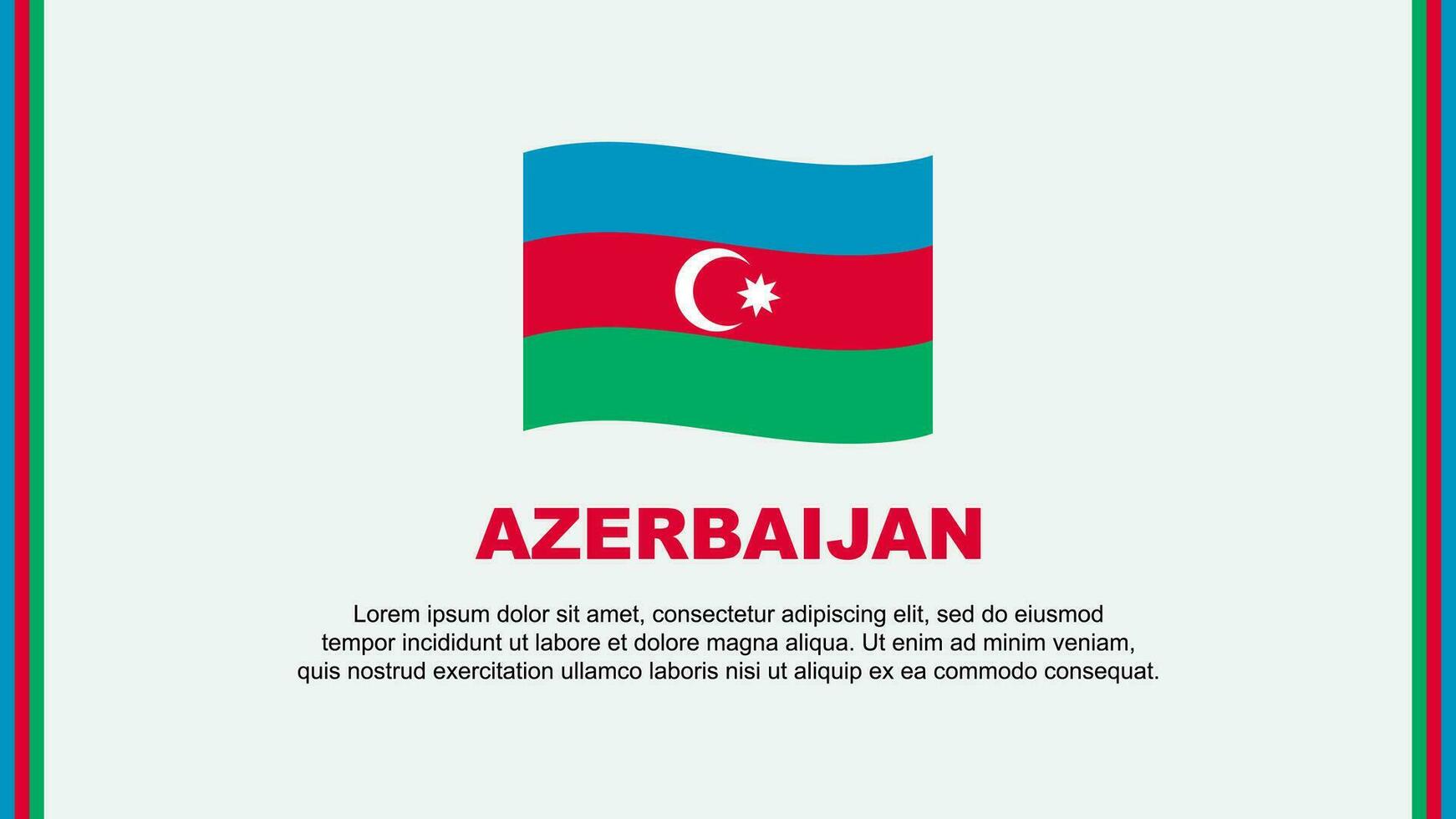 Azerbaijan Flag Abstract Background Design Template. Azerbaijan Independence Day Banner Social Media Vector Illustration. Azerbaijan Cartoon