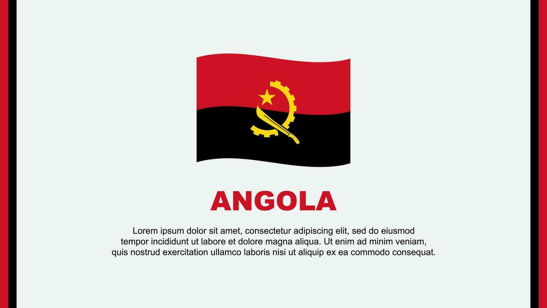 angola bandera resumen antecedentes diseño modelo. angola independencia día bandera social medios de comunicación vector ilustración. angola dibujos animados