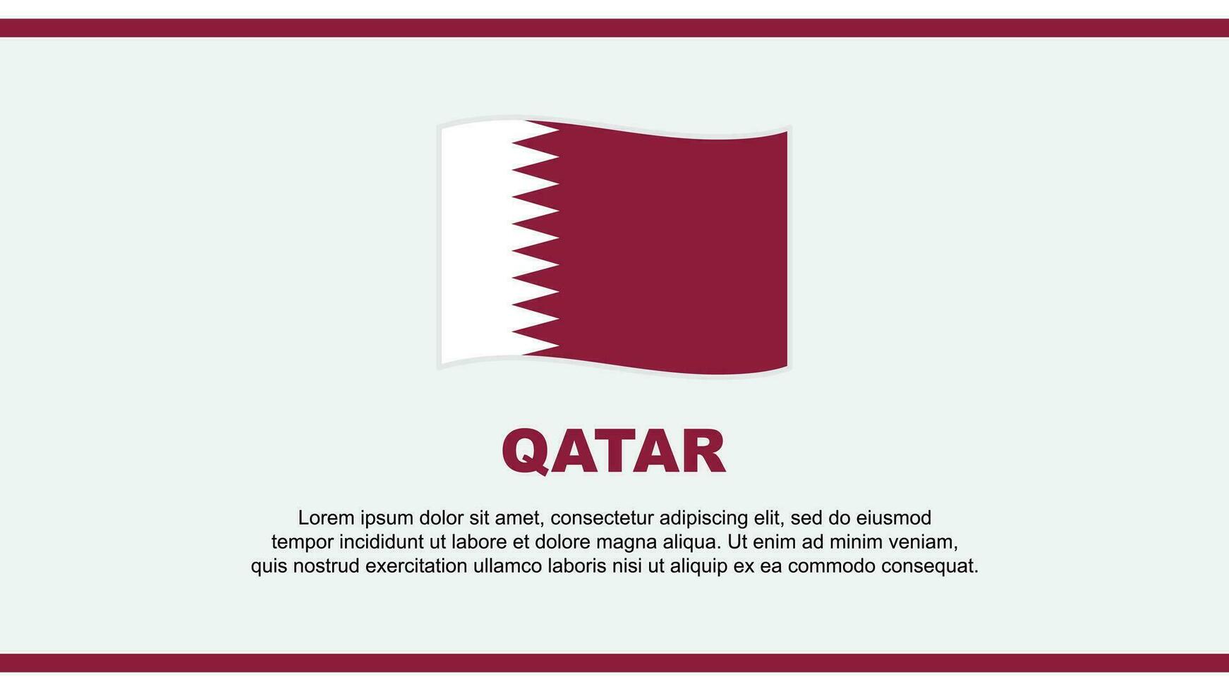 Qatar Flag Abstract Background Design Template. Qatar Independence Day Banner Social Media Vector Illustration. Qatar Design