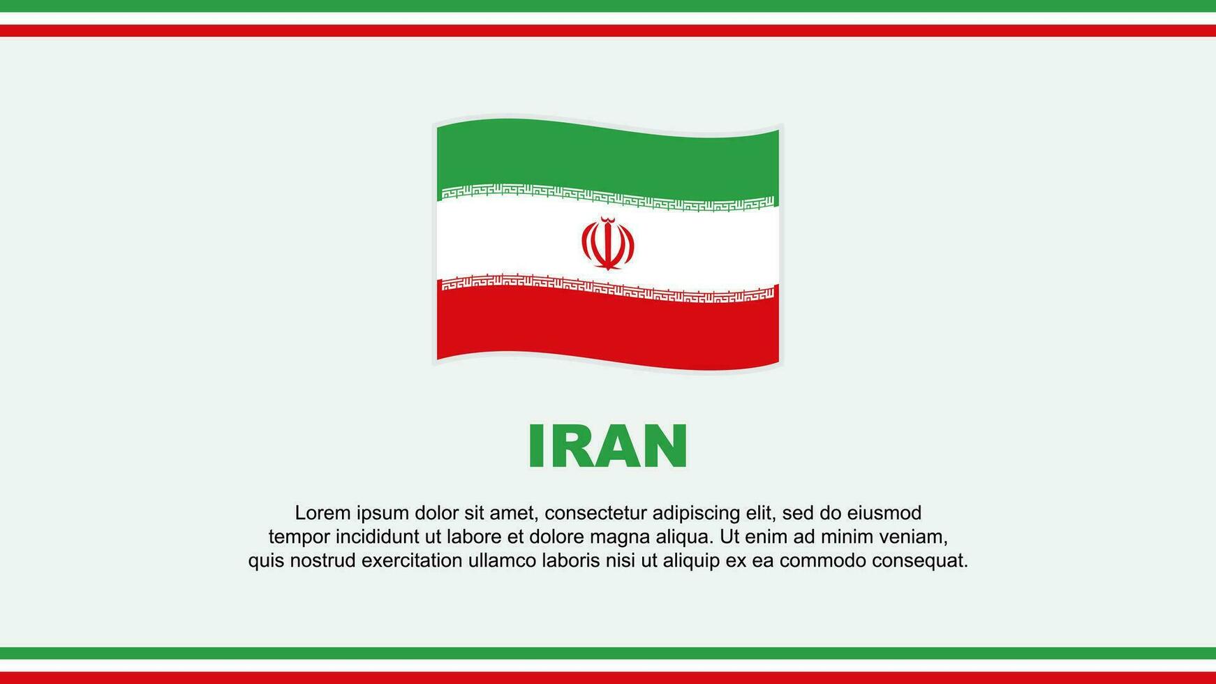 Iran Flag Abstract Background Design Template. Iran Independence Day Banner Social Media Vector Illustration. Iran Design