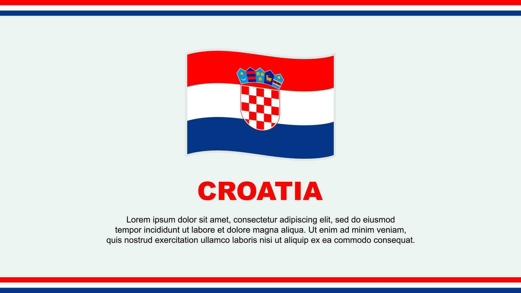 Croatia Flag Abstract Background Design Template. Croatia Independence Day Banner Social Media Vector Illustration. Croatia Design