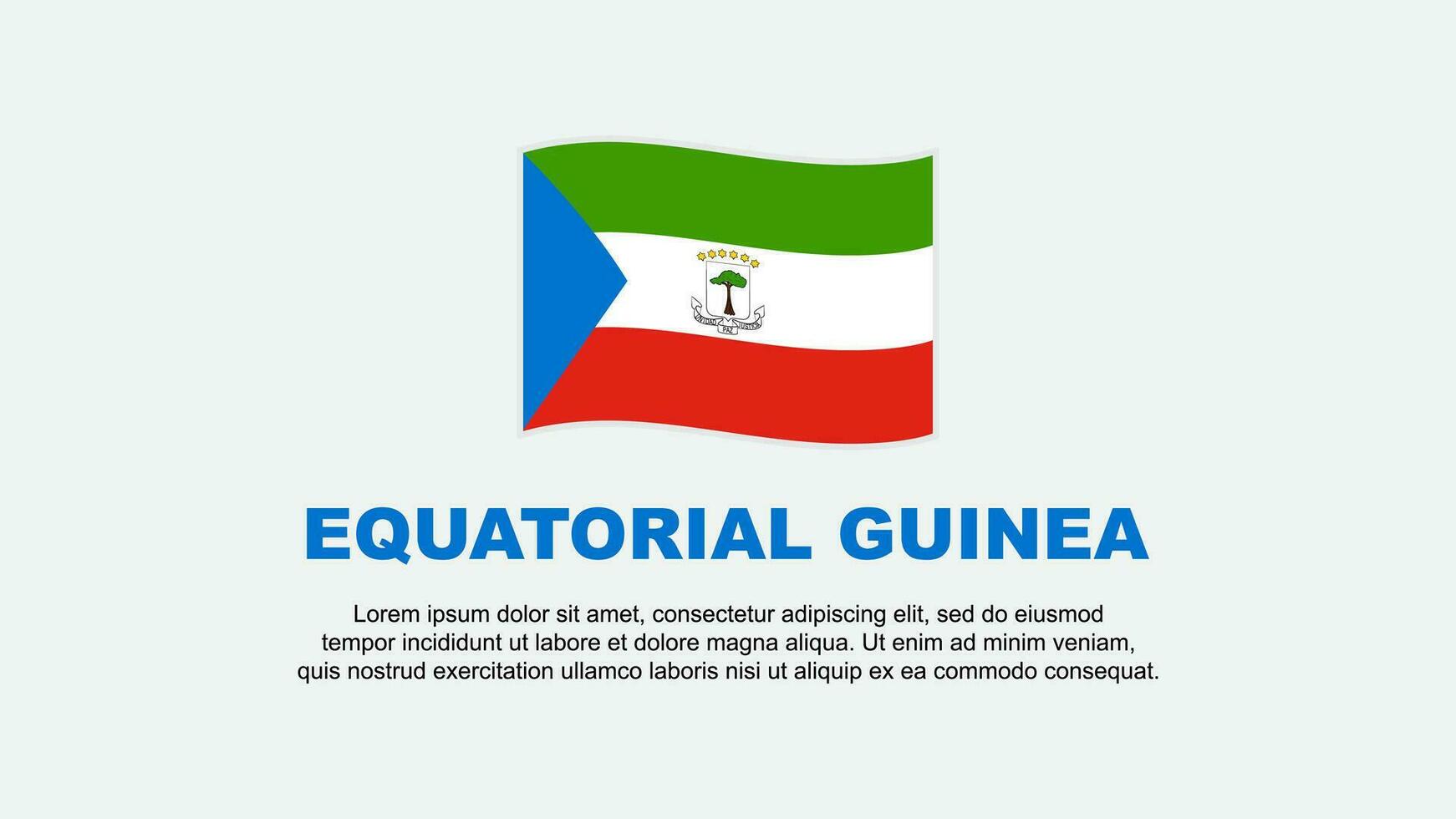 Equatorial Guinea Flag Abstract Background Design Template. Equatorial Guinea Independence Day Banner Social Media Vector Illustration. Equatorial Guinea Background