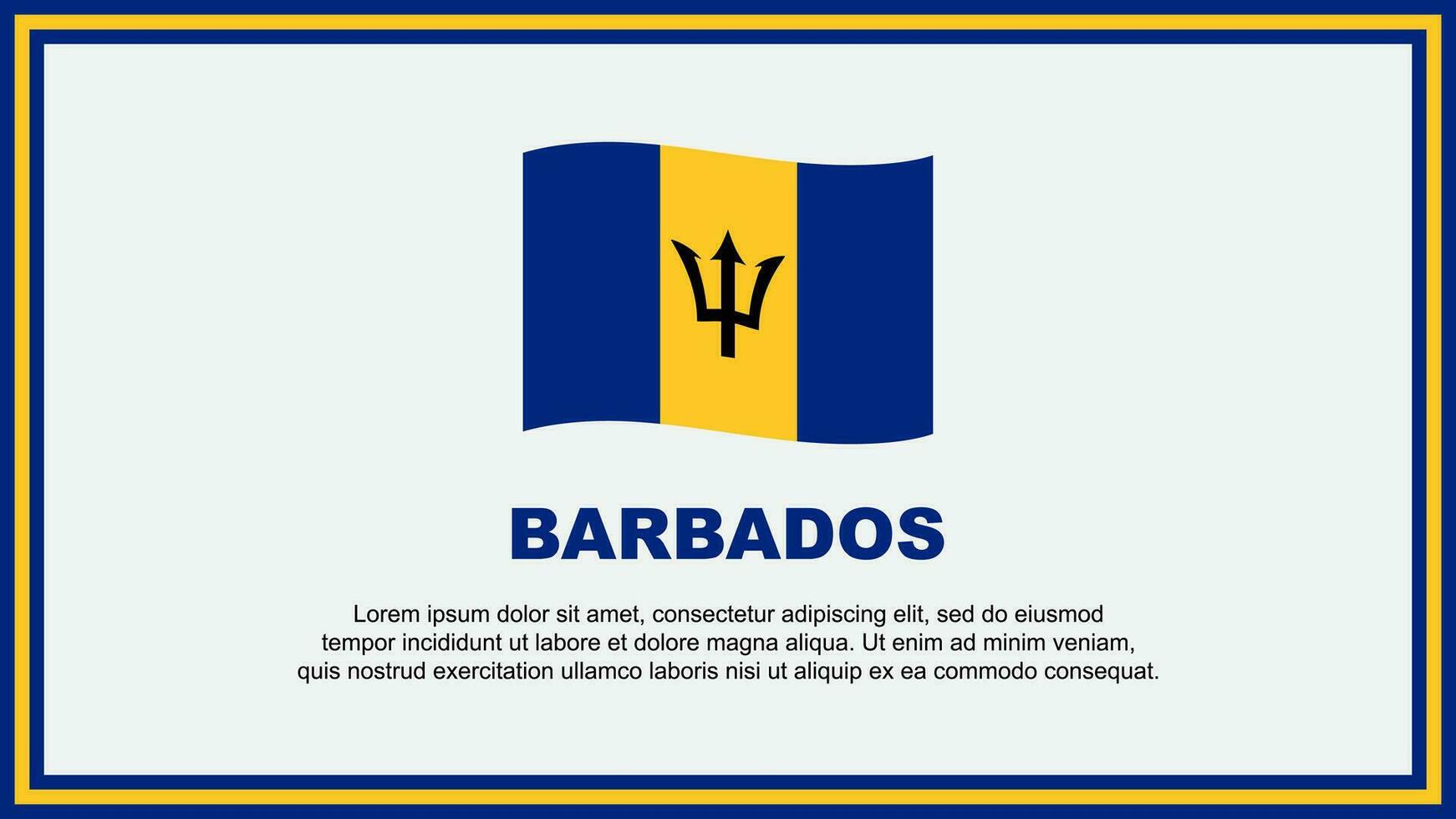 barbados bandera resumen antecedentes diseño modelo. barbados independencia día bandera social medios de comunicación vector ilustración. barbados bandera