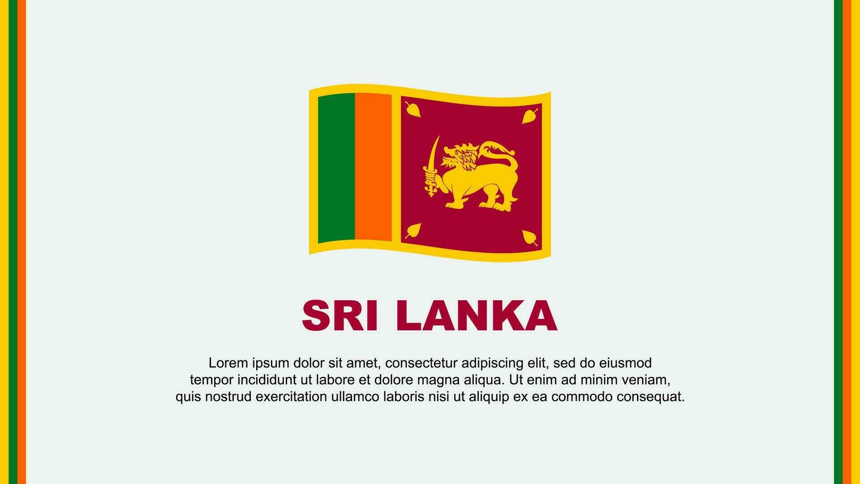 sri lanka bandera resumen antecedentes diseño modelo. sri lanka independencia día bandera social medios de comunicación vector ilustración. sri lanka dibujos animados