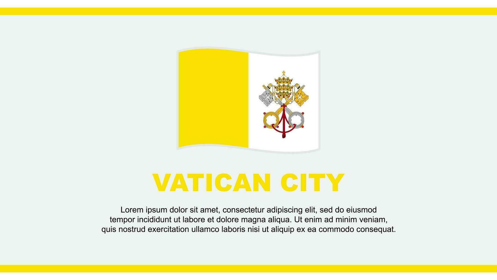 Vatican City Flag Abstract Background Design Template. Vatican City Independence Day Banner Social Media Vector Illustration. Vatican City Design