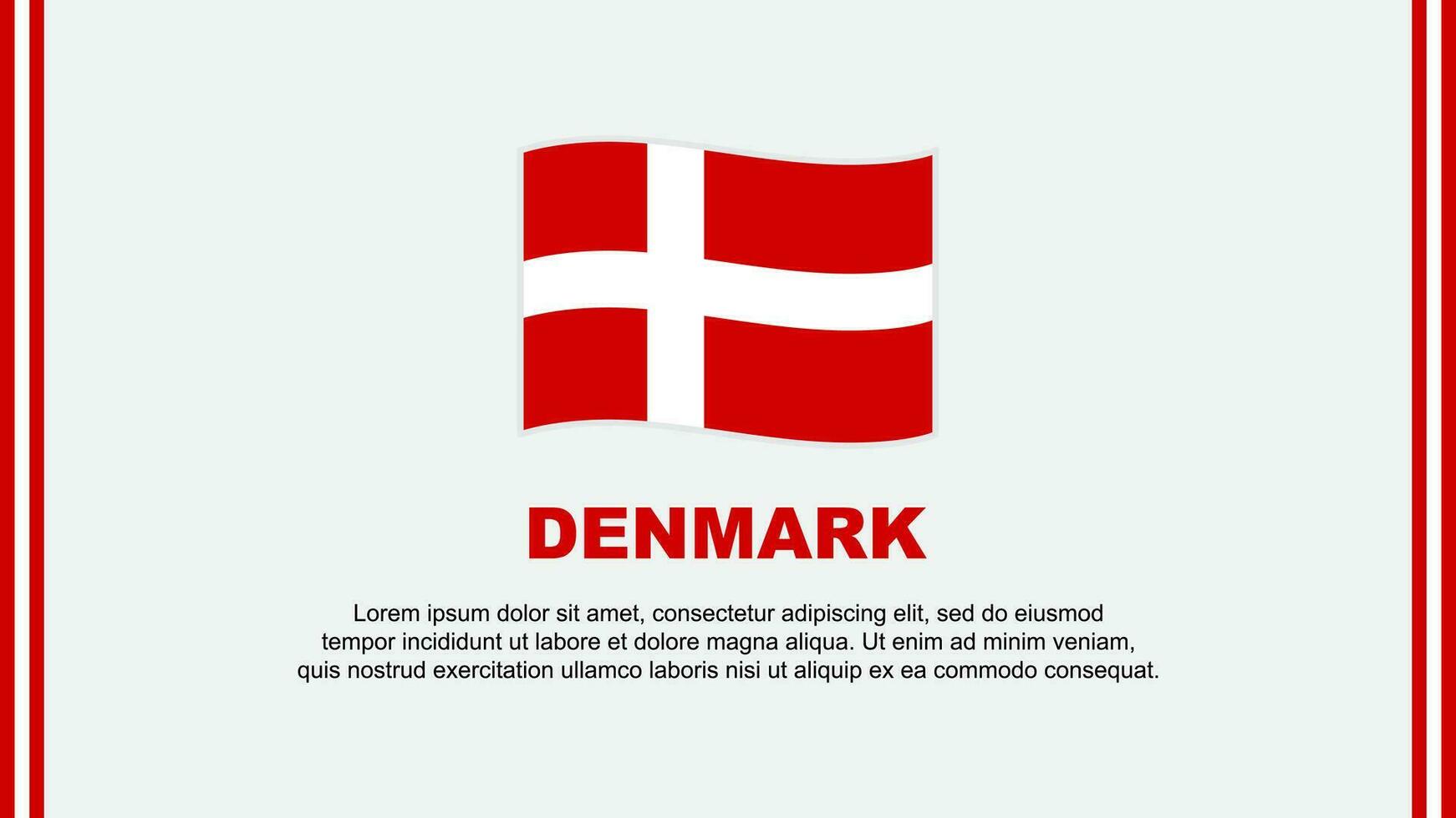 Denmark Flag Abstract Background Design Template. Denmark Independence Day Banner Social Media Vector Illustration. Denmark Cartoon