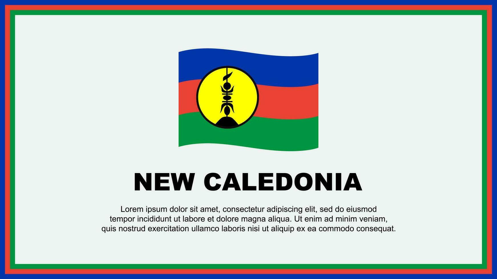 New Caledonia Flag Abstract Background Design Template. New Caledonia Independence Day Banner Social Media Vector Illustration. Banner
