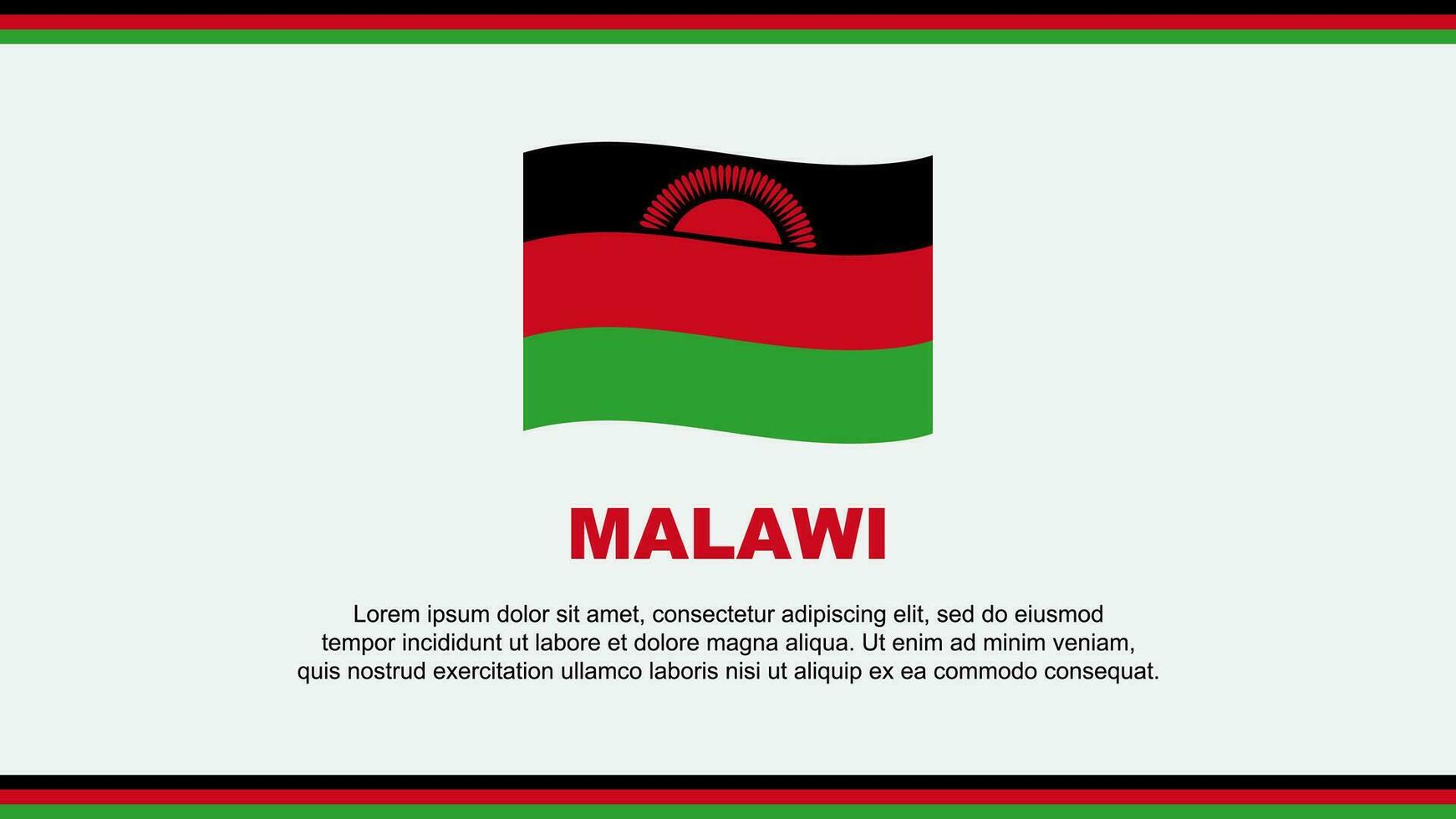 Malawi Flag Abstract Background Design Template. Malawi Independence Day Banner Social Media Vector Illustration. Malawi Design