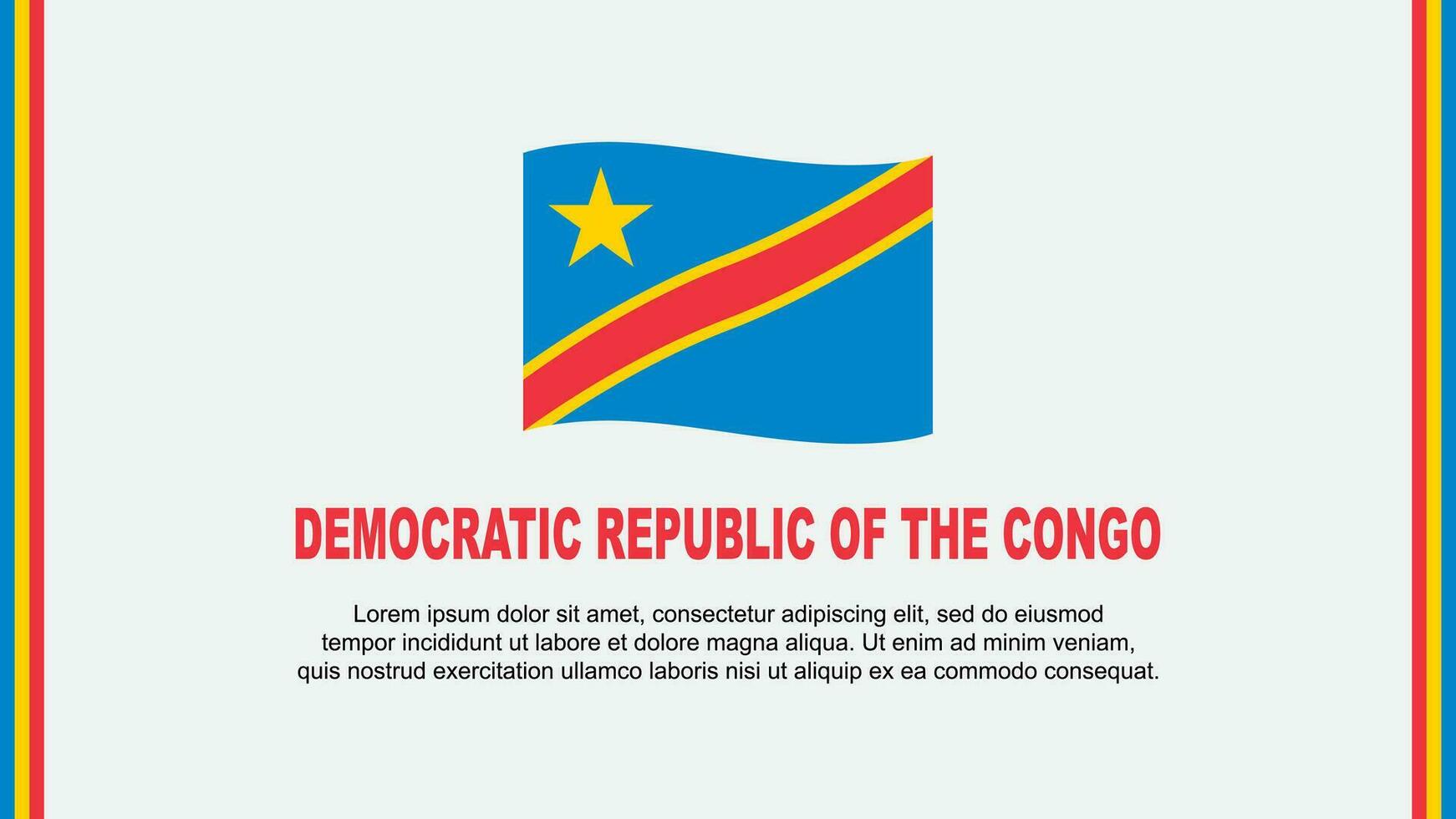 democrático república de el congo bandera resumen antecedentes diseño modelo. democrático república de el congo independencia día bandera social medios de comunicación vector ilustración. dibujos animados