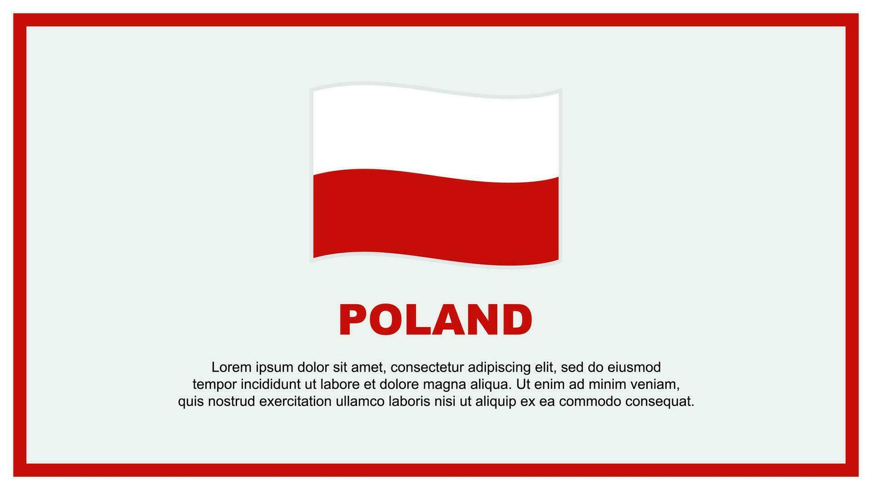 Poland Flag Abstract Background Design Template. Poland Independence Day Banner Social Media Vector Illustration. Poland Banner