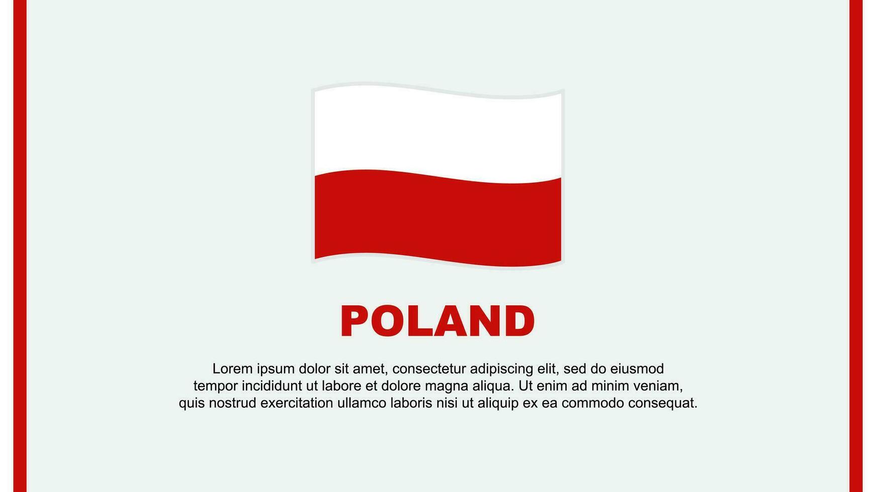 Poland Flag Abstract Background Design Template. Poland Independence Day Banner Social Media Vector Illustration. Poland Cartoon