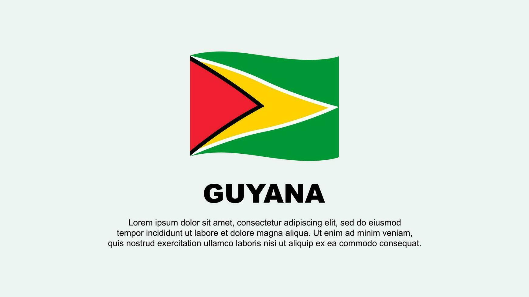 Guyana Flag Abstract Background Design Template. Guyana Independence Day Banner Social Media Vector Illustration. Guyana Background