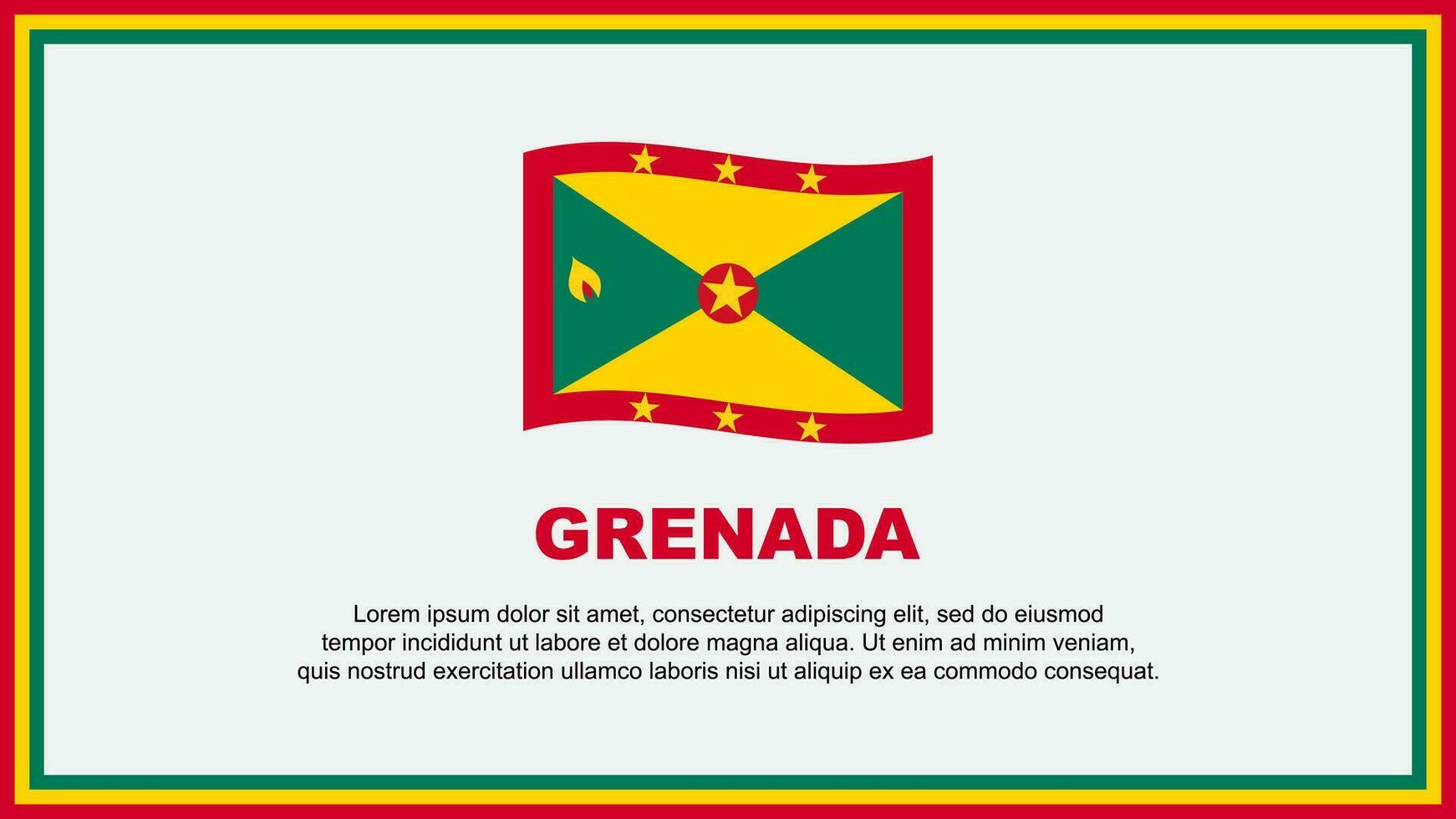 Grenada Flag Abstract Background Design Template. Grenada Independence Day Banner Social Media Vector Illustration. Grenada Banner