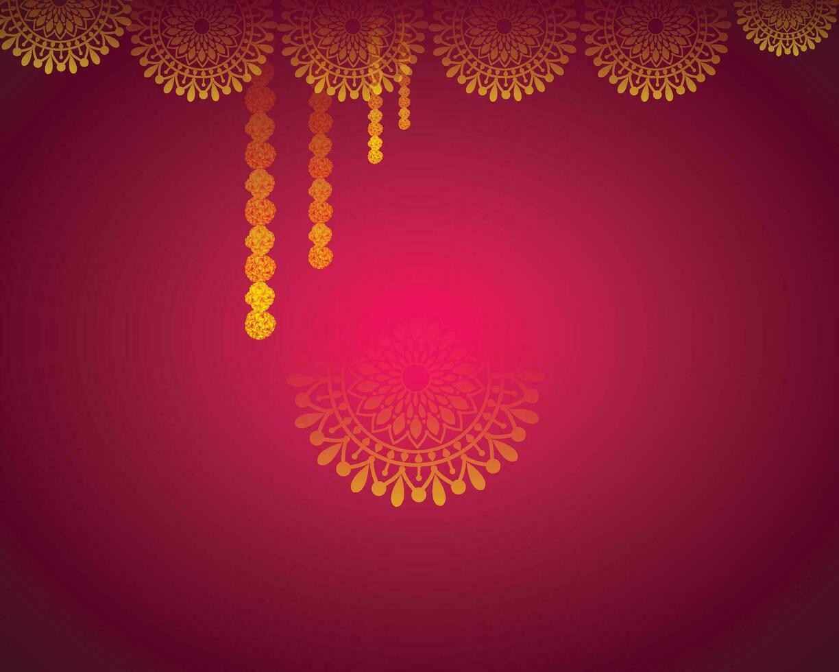 Diwali Colorful mandala Background vector