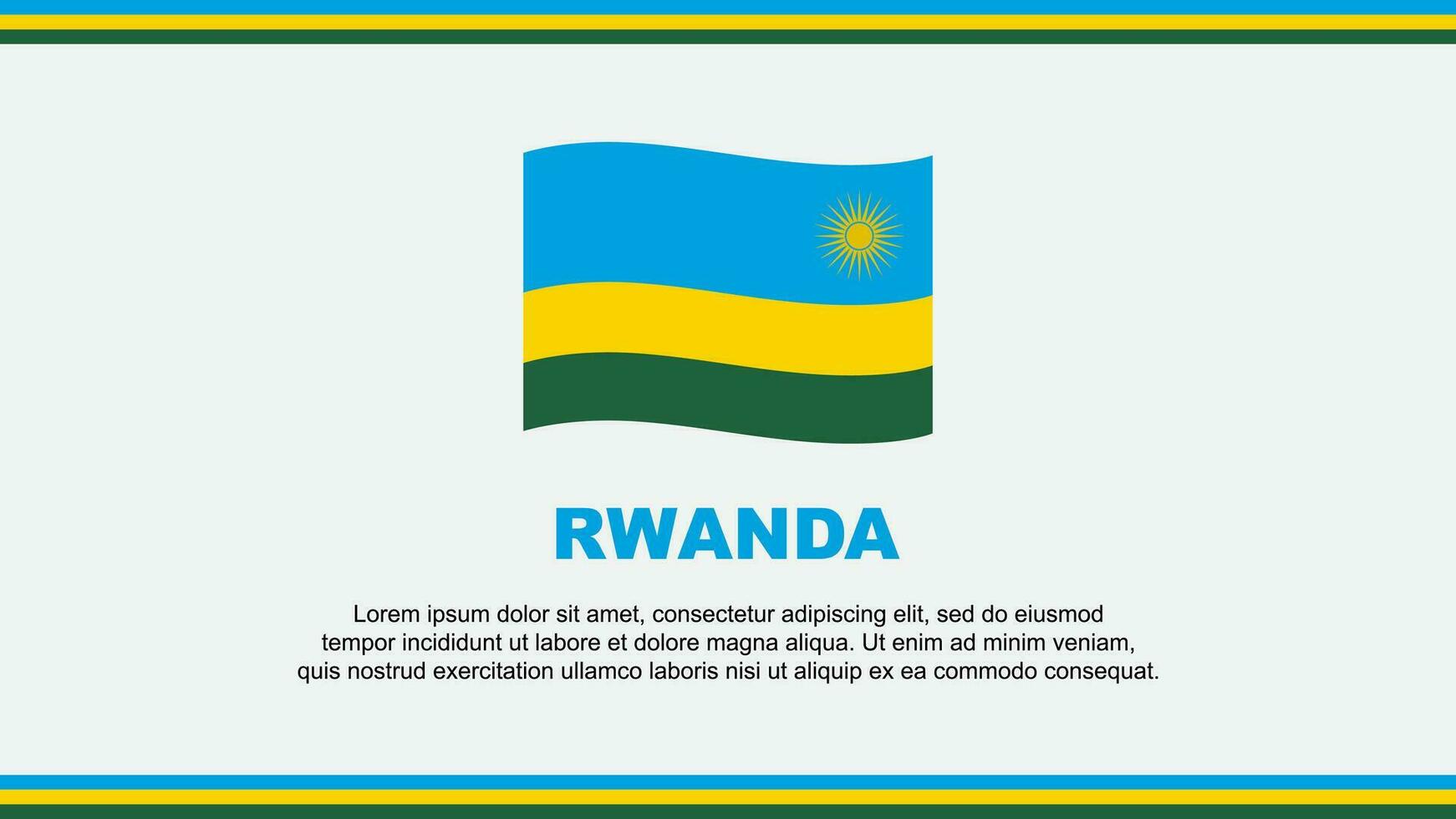 Rwanda Flag Abstract Background Design Template. Rwanda Independence Day Banner Social Media Vector Illustration. Rwanda Design