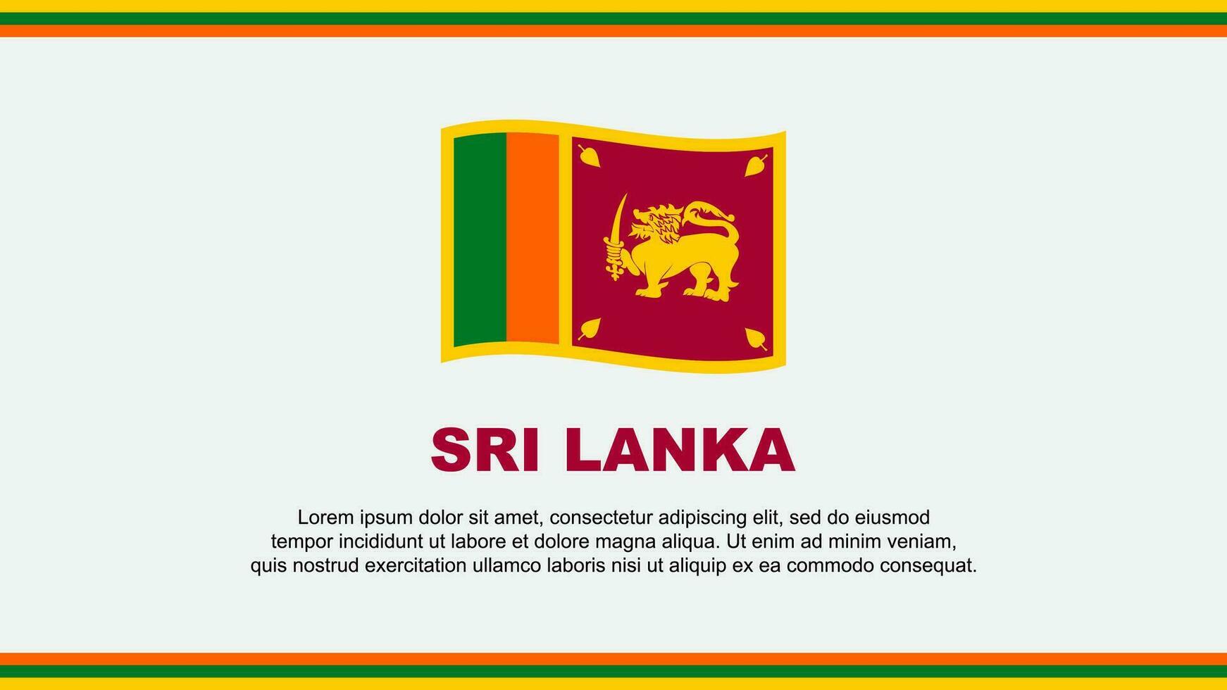 Sri Lanka Flag Abstract Background Design Template. Sri Lanka Independence Day Banner Social Media Vector Illustration. Sri Lanka Design