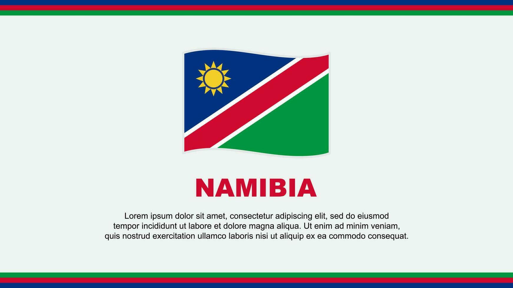 Namibia Flag Abstract Background Design Template. Namibia Independence Day Banner Social Media Vector Illustration. Namibia Design