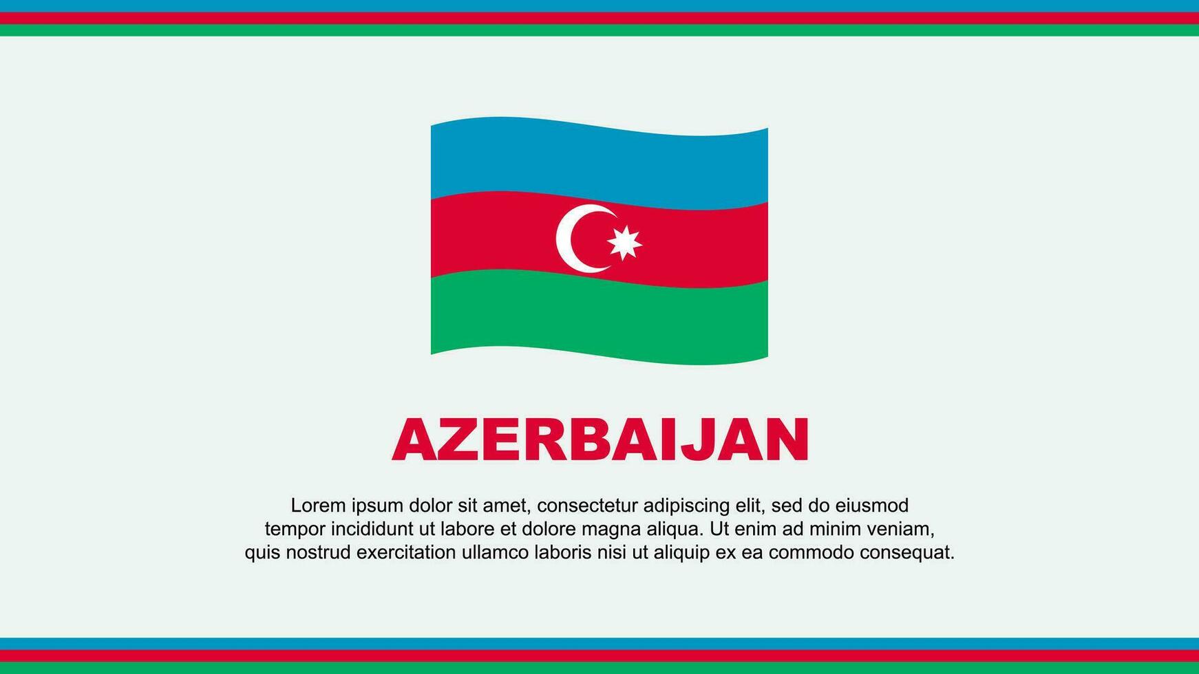 Azerbaijan Flag Abstract Background Design Template. Azerbaijan Independence Day Banner Social Media Vector Illustration. Azerbaijan Design