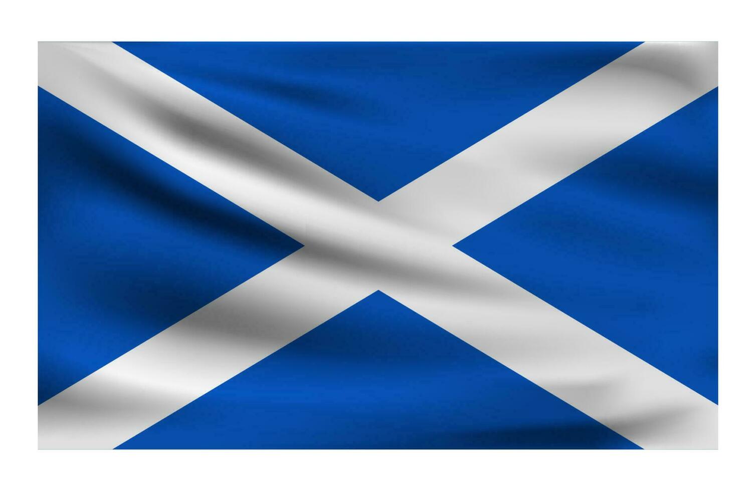 Realistic National flag of Scotland. vector