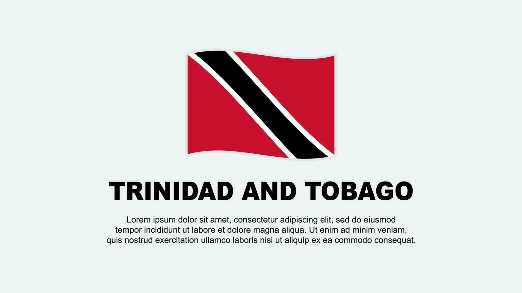 Trinidad And Tobago Flag Abstract Background Design Template. Trinidad And Tobago Independence Day Banner Social Media Vector Illustration. Trinidad And Tobago Background
