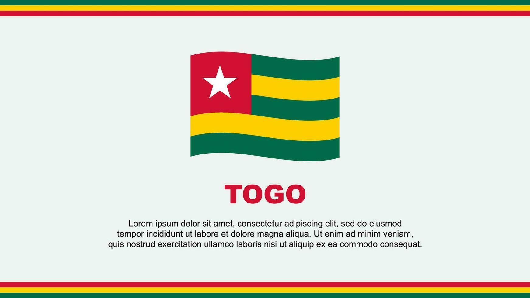 Togo Flag Abstract Background Design Template. Togo Independence Day Banner Social Media Vector Illustration. Togo Design