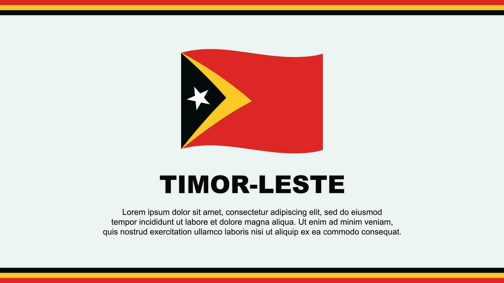 Timor Leste Flag Abstract Background Design Template. Timor Leste Independence Day Banner Social Media Vector Illustration. Timor Leste Design