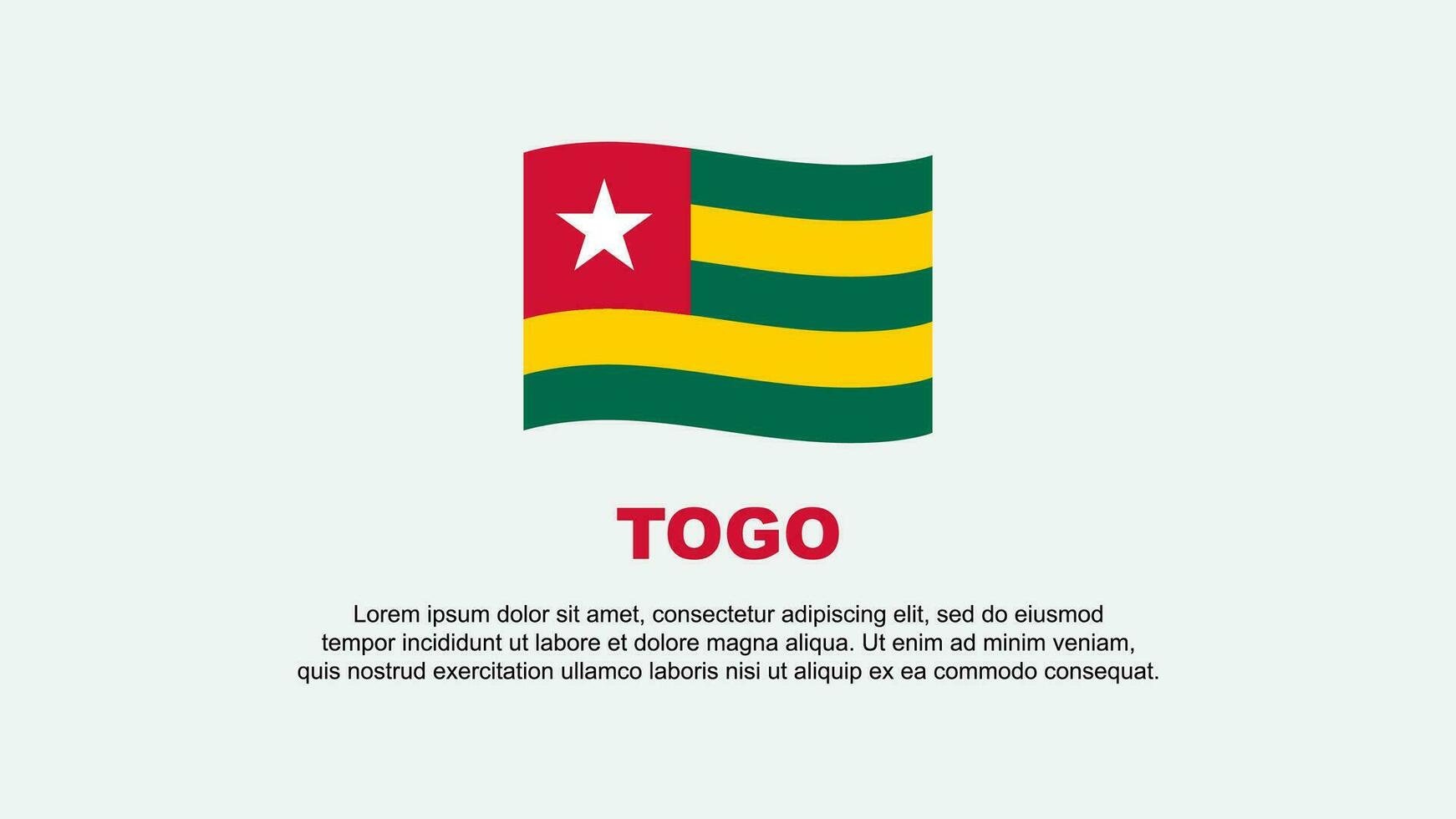 Togo Flag Abstract Background Design Template. Togo Independence Day Banner Social Media Vector Illustration. Togo Background