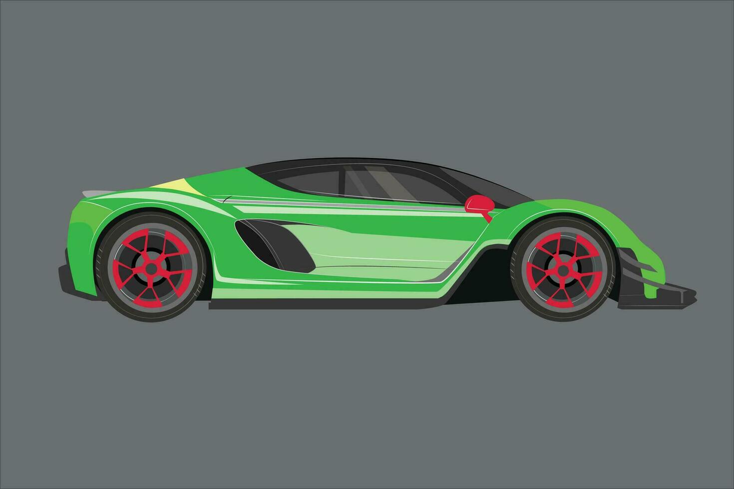 elegante verde prima lujo alto clase realista Deportes coche. coche modelo estilo eléctrico poder urbano estilo de vida negocio moderno obra de arte diseño vector modelo aislado antecedentes