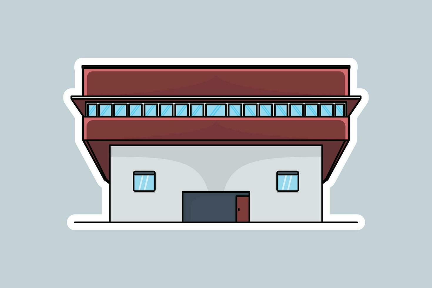 casa edificio vector ilustración. edificio y punto de referencia objeto icono concepto. hermosa minimalista hogar frente ver con techo vector diseño. moderno blanco plano comercial hogar diseño.