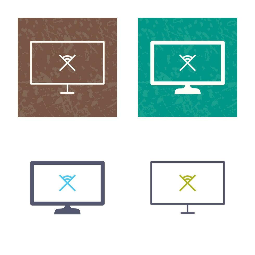Unique Disconnected Network Vector Icon