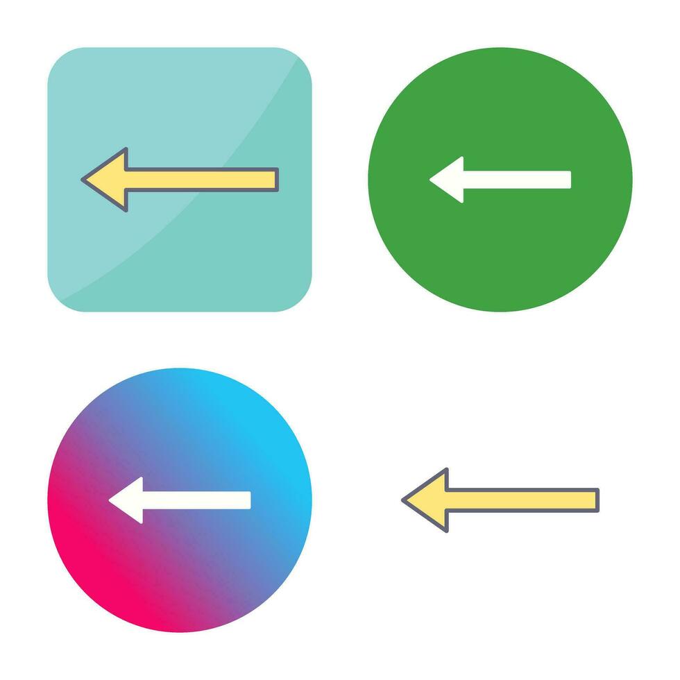 Unique Left Arrow Vector Icon