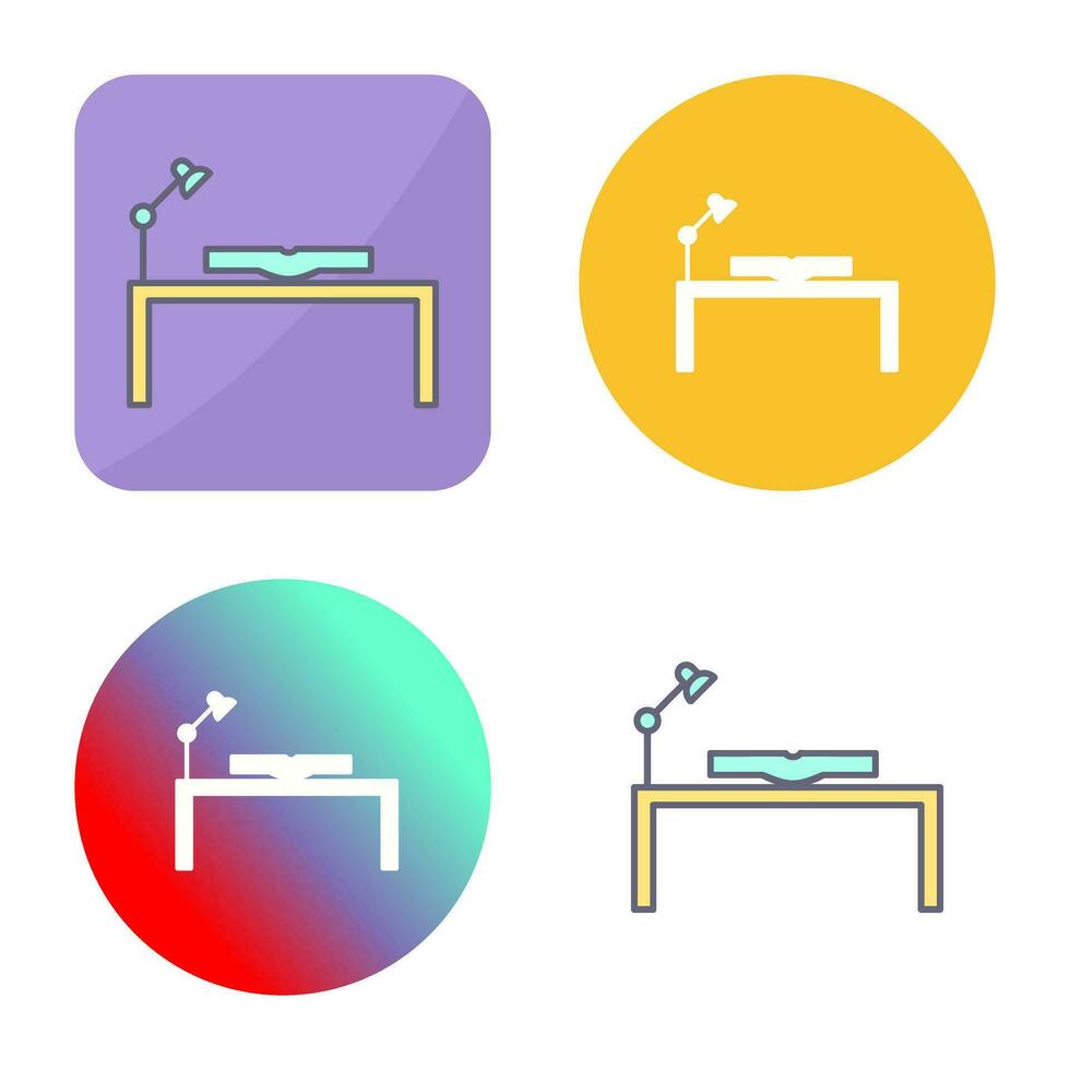 Unique Study Desk Vector Icon