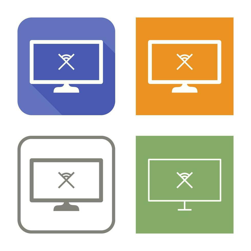 Unique Disconnected Network Vector Icon